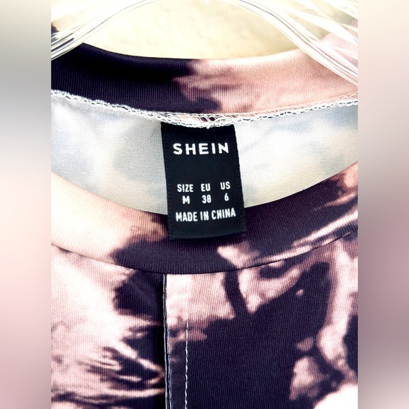 NWT | SHEIN Tie Dye Bodycon Dress “Purple/Multicolor” - Picture 5 of 7